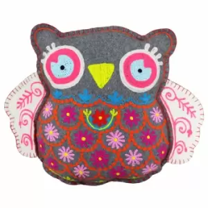 Image of Paoletti Hootie Owl Ready Filled Cushion Multicolour
