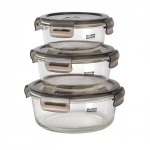 Image of Kuhn Rikon Kuhn Rikon 3PcRndStrgSt13 - Clear/Grey Lid