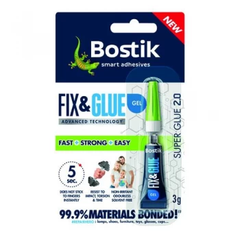 Image of Bostik Fix and Glue Gel 3g 30614763