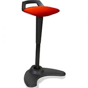 Image of dynamic Sit-Stand Stool with Adjustable Seat Spry Tobasco Red, Black