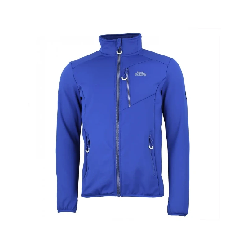 Image of Peak Mountain Polarshell jacket Peak Mountain Bleu Male 2XL CLIMO/WZ/BLEU ROYAL