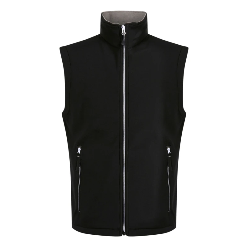 Image of Regatta Professional Mens Softshell 2 Layer Body Warmer in Black Size: Small Black Male S