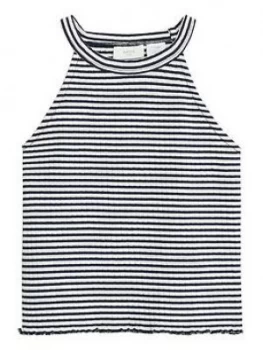 Image of Mango Girls Stripey Vest Top - Navy