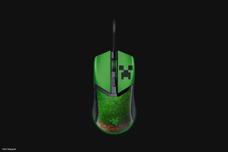 Image of RAZER Cobra RGB Optical Gaming Mouse - Minecraft Edition, Green,Black 8886419334781
