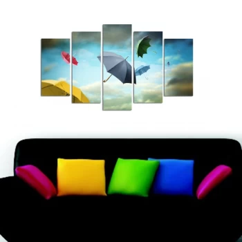 Image of 5M-36 Multicolor Decorative MDF Painting (5 Pieces)