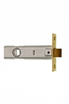 Image of Wickes Tubular Door Latch - Brass 76mm