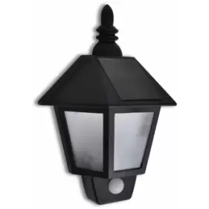Image of Solar Wall Lamp with Motion Sensor Vidaxl Black