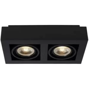Image of Lucide ZEFIX - Ceiling Spotlight - LED Dim to warm - GU10 - 2x12W 2200K/3000K - Black
