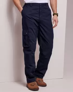 Image of Cotton Traders Mens Thermal Action Trousers in Blue
