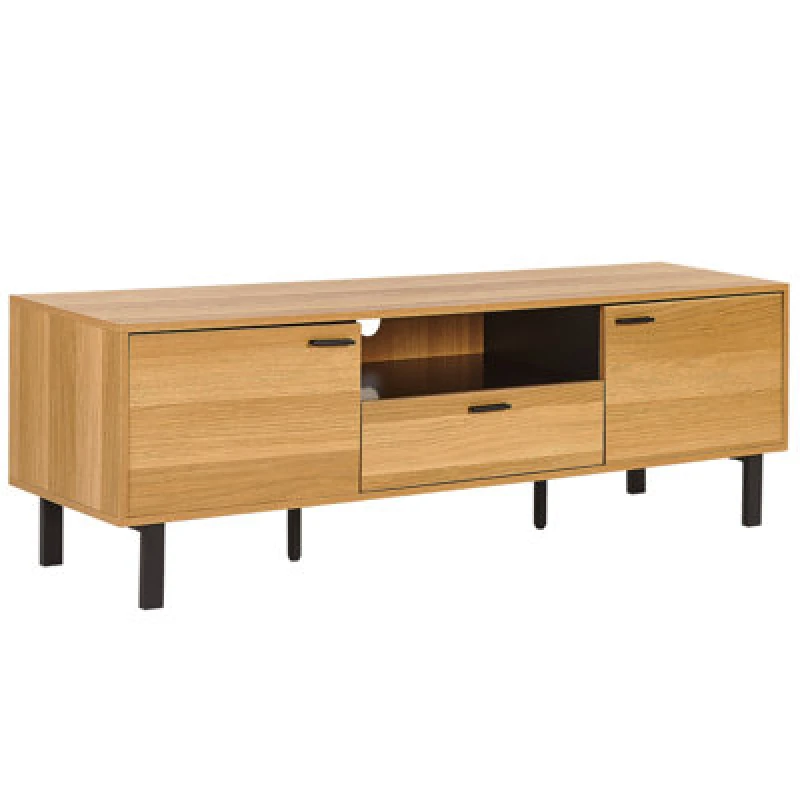 Image of Beliani TV Stand Claremont Light Brown