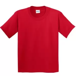 Image of Gildan Childrens Unisex Soft Style T-Shirt (L) (Red)
