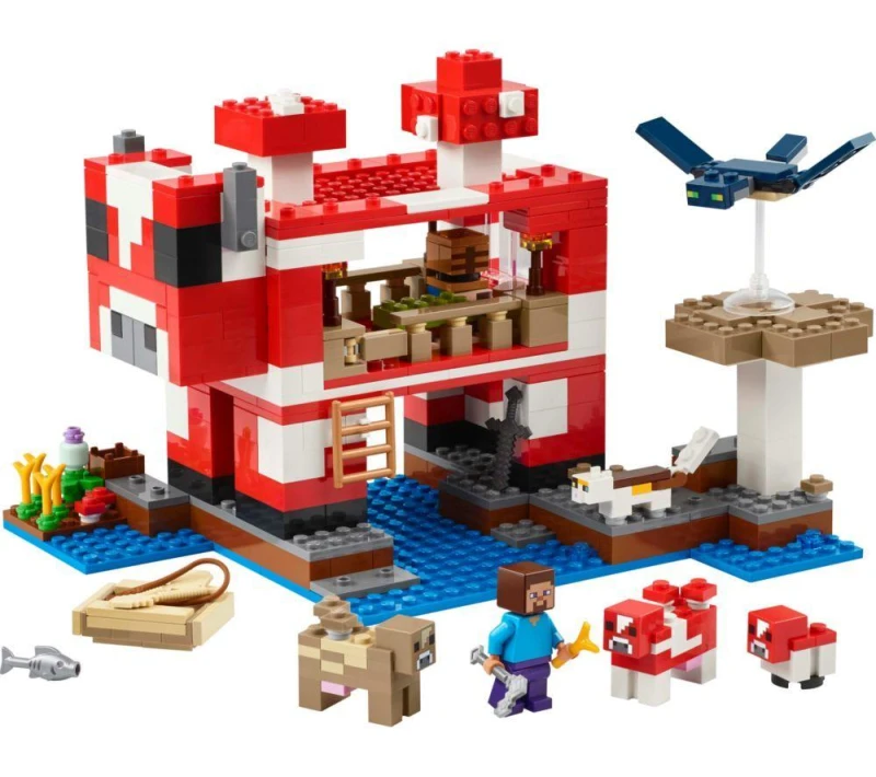 Image of LEGO LEGO Minecraft The Mooshroom House Building Toy Set 21270