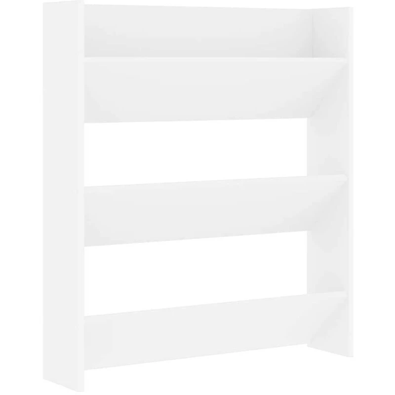 Image of VIDAXL Wall Shoe Cabinet White 80x18x90cm Engineered Wood Vidaxl 8720286559789