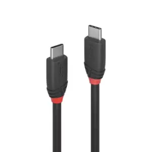 Image of Lindy 1m USB 3.2 Type C Cable 3A, Black Line