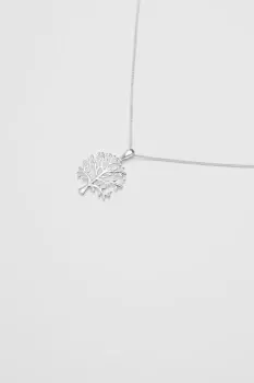 Image of Sterling Silver 925 Tree of Love Pendant Necklace