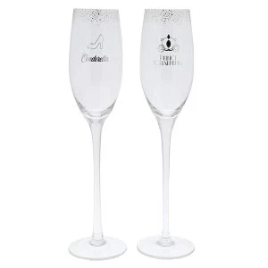 Image of Cinderella And Prince Charming Wedding Toast Glasses