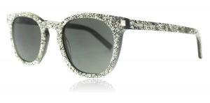 Image of Yves Saint Laurent 28 Sunglasses Silver Grey 009 49mm