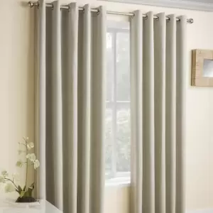 Image of Vogue Pair of 229 x 229 Blackout Curtains, Cream