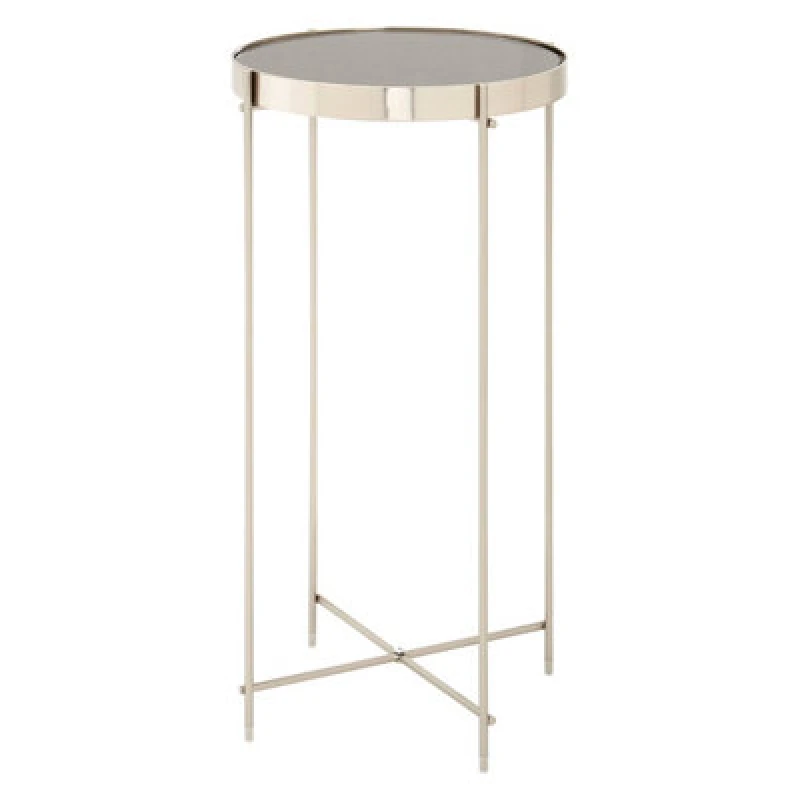 Image of Premier Housewares Allure Mirror Tall Side Table Rose Gold