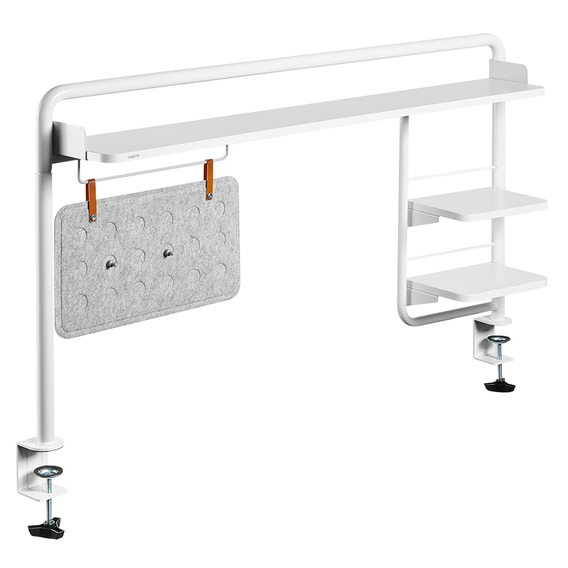 Image of LogiLink Clamp-On Desktop Shelf for 140cm Desktop. white