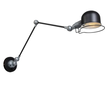 Image of Sienna Lighting - Sienna Davin Dome Wall Light Black Matt, Metal-Aluminium