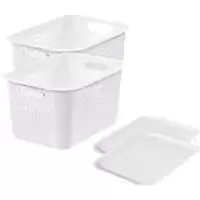 Image of SmartStore Storage Basket Plastic White 28 (W) x 37 (D) x 23 (H) cm 3187781231847812