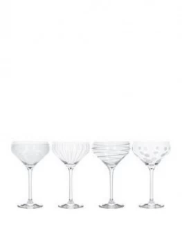 Image of Mikasa Cheers Champagne Saucers ; Set Of 4