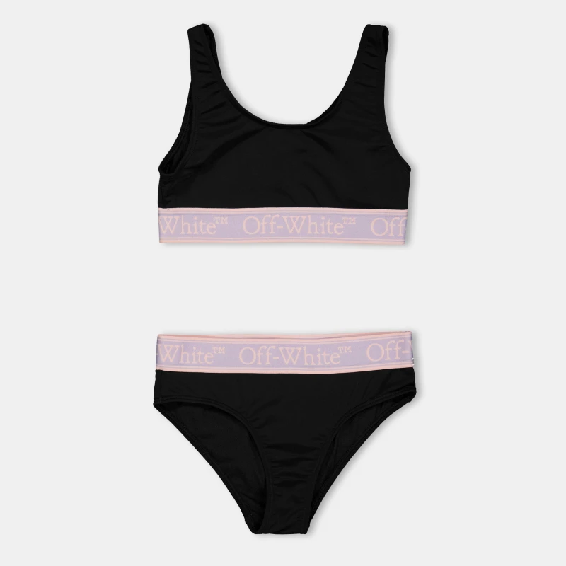 Image of Off White Kids Bikini Set Black/Lilac female 4Y
