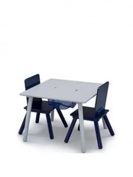 Image of Storage Table And Chair Set- Grey/Blue