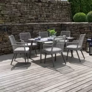 Image of Pacific Lifestyle Cagliari 6 Seater Dining Set - Grey