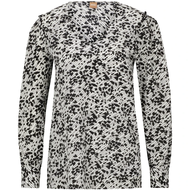 Image of Boss Womens Baluta Long Sleeve Blouse Miscellaneous female 6 (XS)