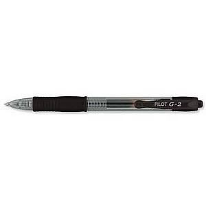 Image of Original Pilot G205 Gel Rollerball Pen Rubber Grip Retractable 0.5mm Tip 0.3mm Line Black Pack of 12 Pens