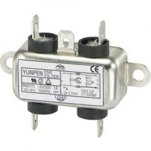 Image of EMI filter 250 V AC 1 A 3.7 mH L x W x H 44 x 4