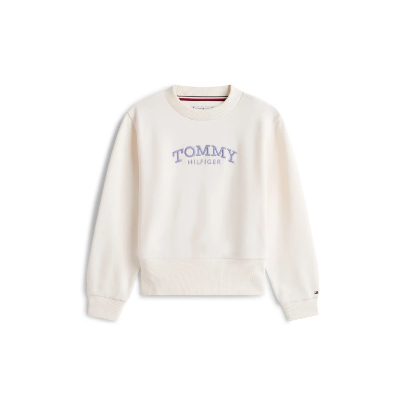 Image of Tommy Hilfiger Kids Crew Sweatshirt Crew Sweaters 12Y Cream 52316669215