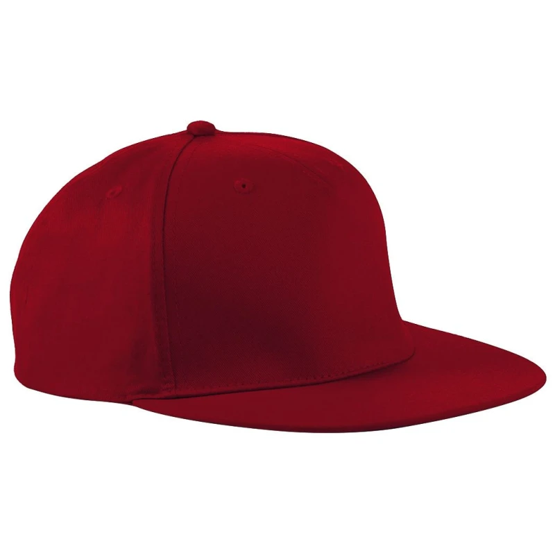 Image of Beechfield Beechfield Men 5 Panel Retro Rapper Cap in Burgundy Burgundy One Size Male 5054171086146