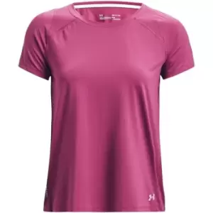 Image of Under Armour Iso-Chill Run Short Sleeve Running Top Ladies - Red