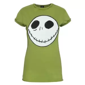 Image of Nightmare Before Christmas Womens/Ladies Jack Reverse Seam T-Shirt (XL) (Green)