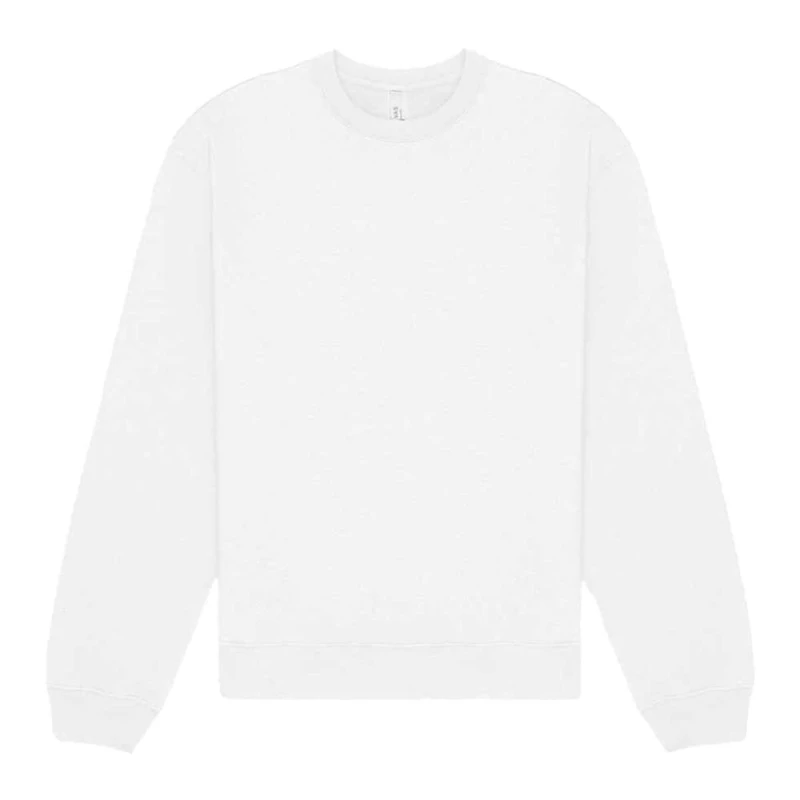 Image of Bella + Canvas Mens Heavyweight Crew Neck Sweatshirt in White Size: XS White Male XS