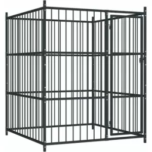 Image of Outdoor Dog Kennel 150x150x185cm Vidaxl Black