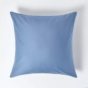 Image of HOMESCAPES Air Force Blue Continental Pillowcase 1000 Thread Count, 80 x 80cm - Air Force Blue - Air Force Blue