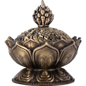 Image of Metal Lotus Incense Cone Holder