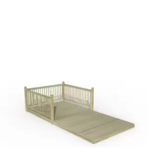 Image of Forest Garden Decking Kit 2.4 x 4.8m with 3 x Balustrade
