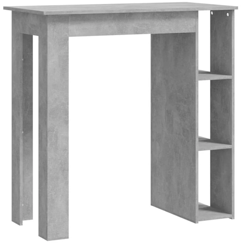 Image of VIDAXL Vidaxl - Bar Table with Shelf Concrete Grey 102x50x103.5cm Engineered Wood 8720286834220