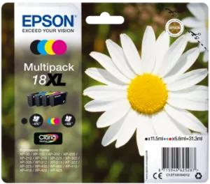 Image of Epson Daisy 18XL Black And Tri Colour Ink Cartridge