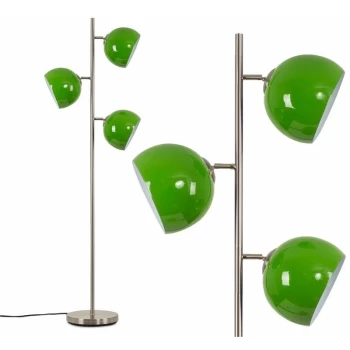 Image of Elliott Floor Lamp in Chrome with Arco Shade - Green - No Bulb