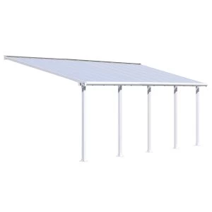 Image of Palram Olympia Patio Cover 3m x 7.3m - White Clear
