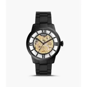 Image of Fossil Mens 44Mm Townsman Automatic Stainless Steel Watch - Black