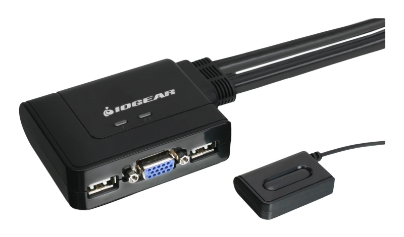 Image of iogear 2-Port USB KVM switch Black