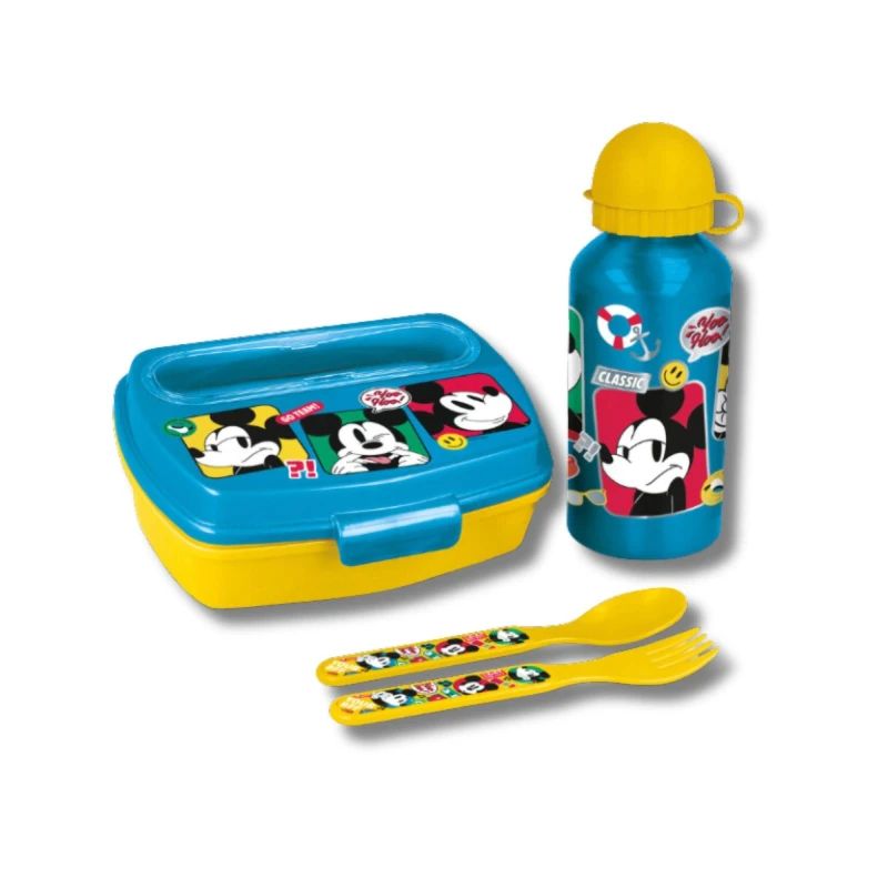 Image of Mickey Mouse Back To School Lunch Set - Mickey Mouse Lunch Boxes 74363 Yellow 38637513000