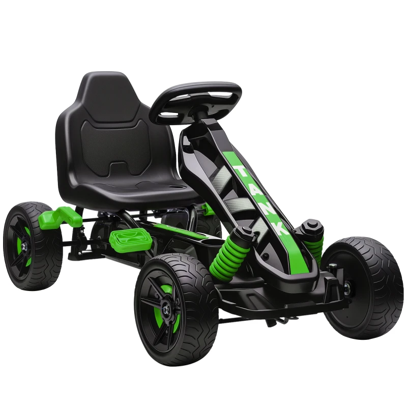 Image of AIYAPLAY Pedal Go Kart with Automatic Clutch, for Ages 3-6 Years, Green 370-395V00GN